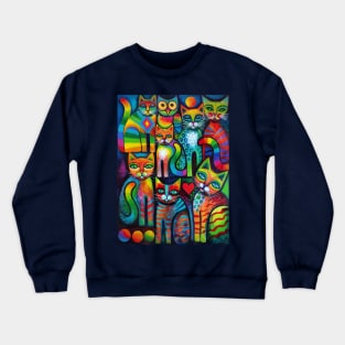 Owl and pussicats Crewneck Sweatshirt